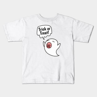 Trick or Treat! Halloween Funny Ghost Kids T-Shirt